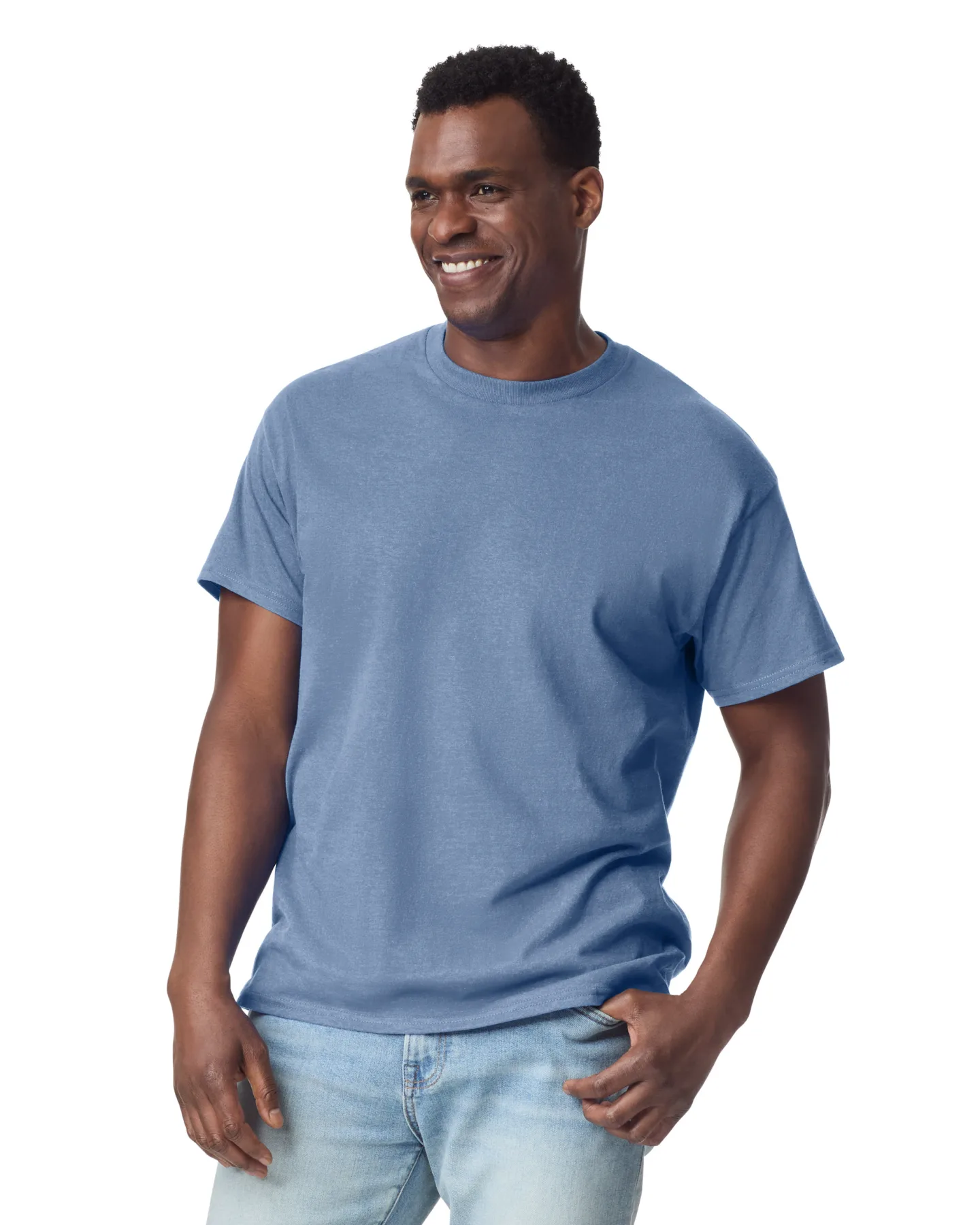 Футболка ULTRA COTTON, СЕРО-ГОЛУБОЙ L