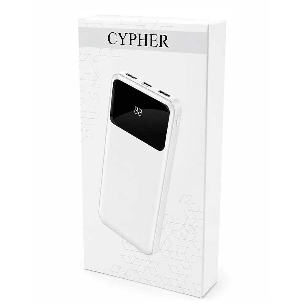 Внешний аккумулятор Cypher 10000 Mah, белый