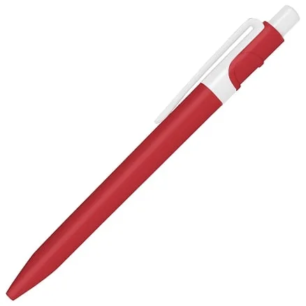 Ручка шариковая пластиковая Ravena Color, красная/белая