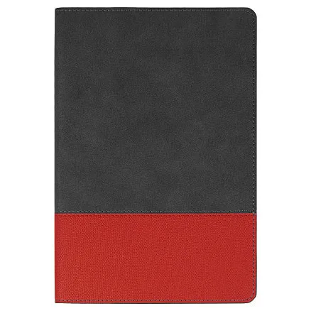 Ежедневник Flexy Treviso Nuba Sand Color А5, серый/красный, недатированный, в гибкой обложке