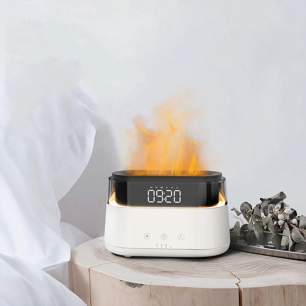 Светодиодный USB увлажнитель-ароматизатор Brava с часами с подсветкой
