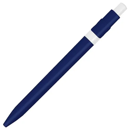 Ручка шариковая пластиковая Ravena Color, темно-синяя/белая