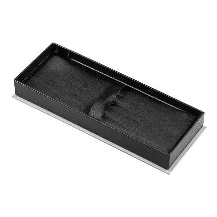 Футляр для одной или двух ручек Pencase Emotion Duo, бумажный, черный с серебристым элементом