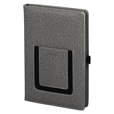 Ежедневник Smart Wallet Cambric A5, серый, недатированный, в твердой обложке с поролоном