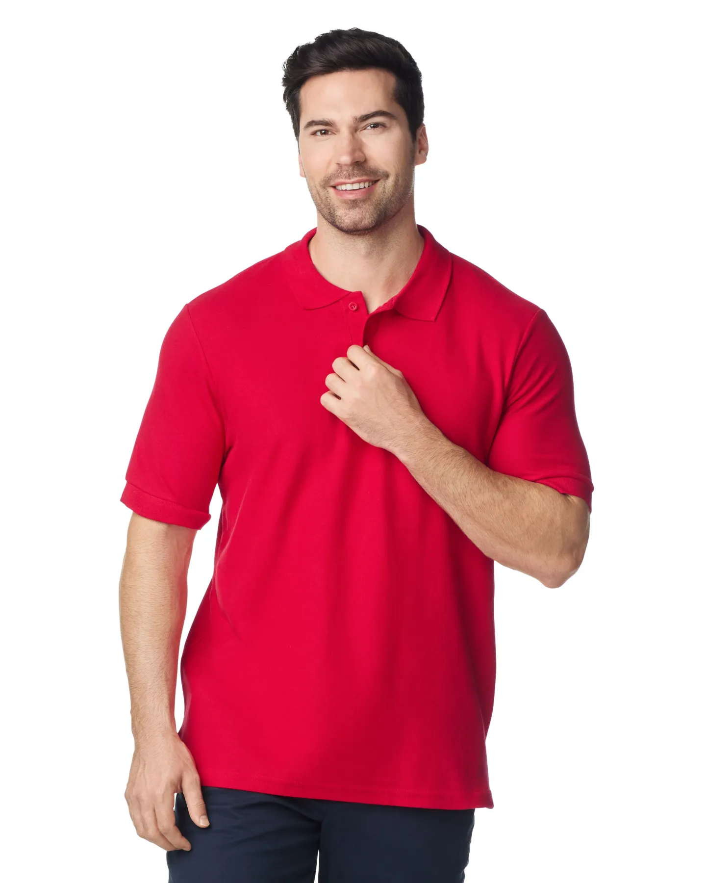 Футболка поло PREMIUM COTTON ADULT DOUBLE PIQUE, КРАСНЫЙ S