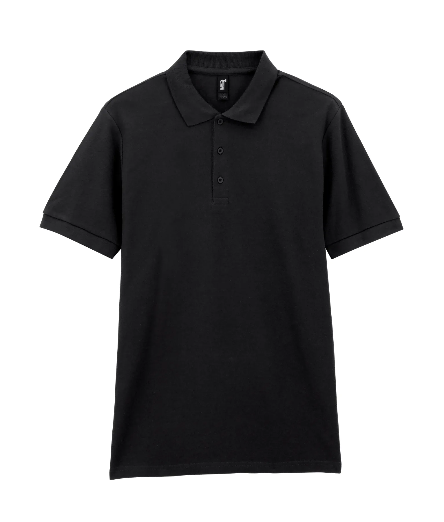 Футболка поло PREMIUM COTTON ADULT DOUBLE PIQUE, ЧЕРНЫЙ XL