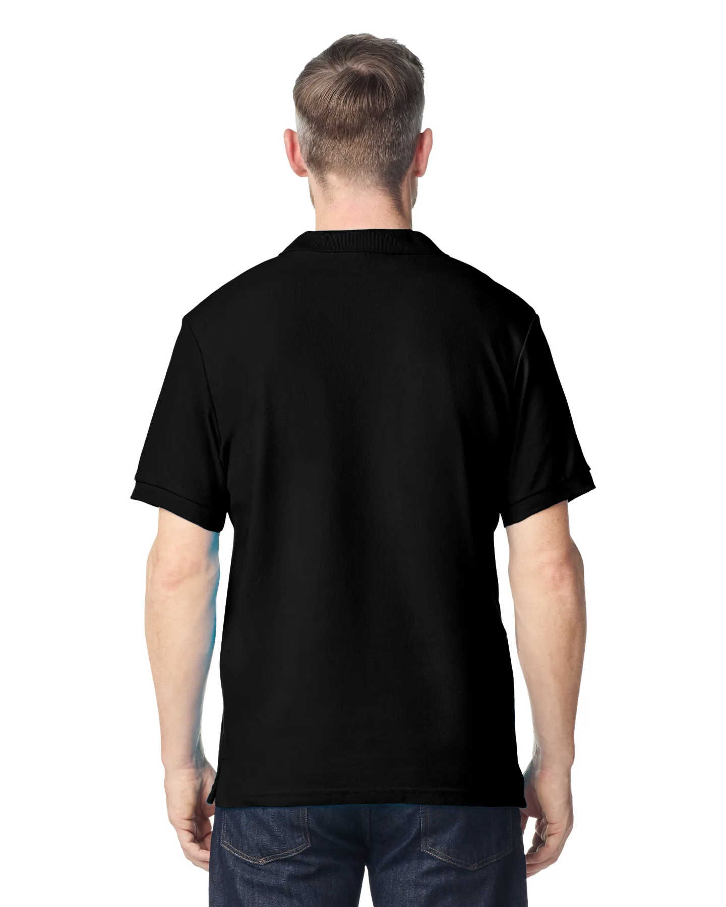 Футболка поло PREMIUM COTTON ADULT DOUBLE PIQUE, ЧЕРНЫЙ S