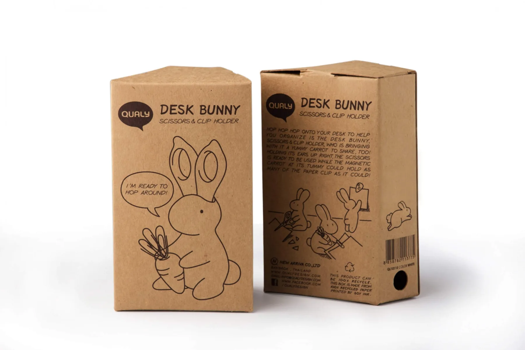 Ножницы и магнит со скрепками Bunny