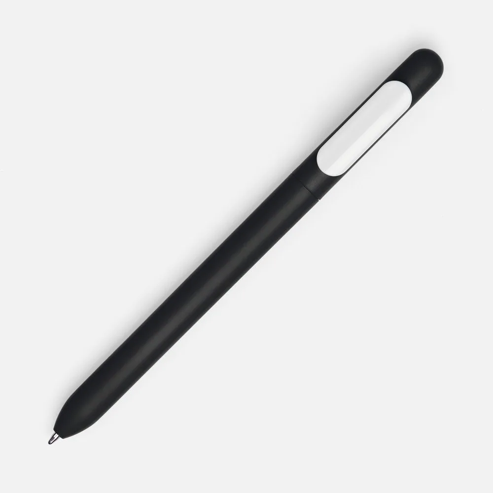 Ручка шариковая Swiper Soft Touch, черная с белым