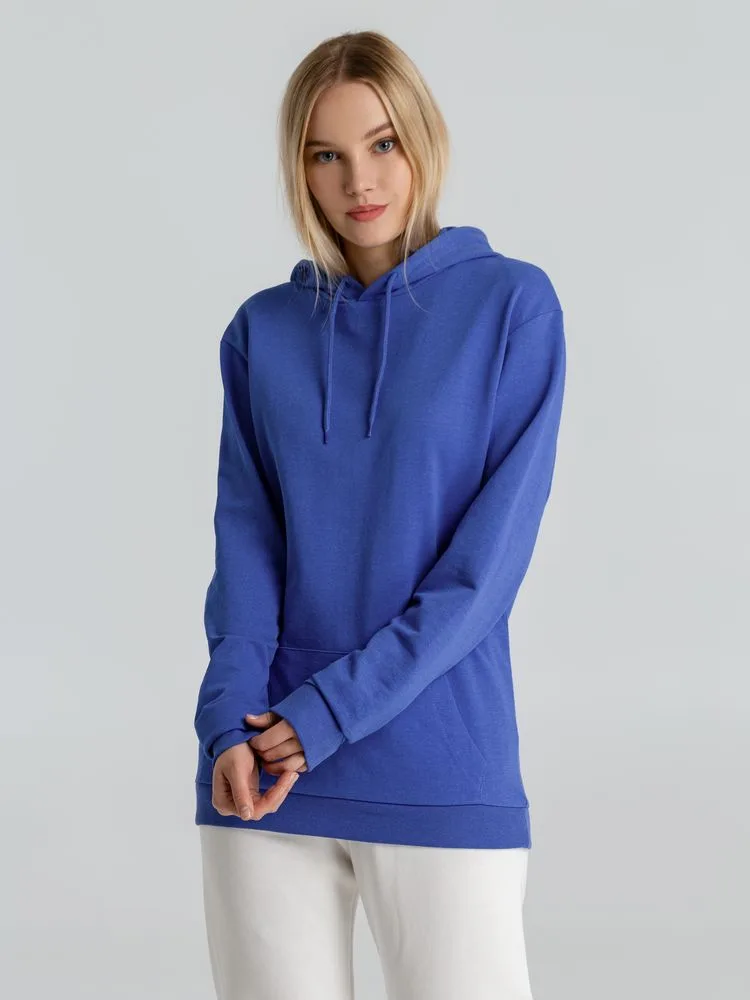 Толстовка с капюшоном унисекс Hoodie, ярко-синий меланж