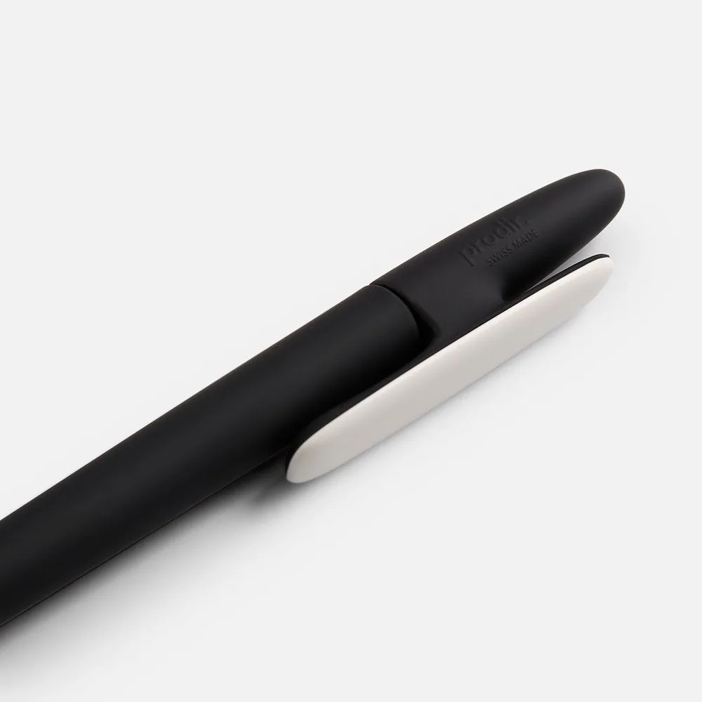 Ручка шариковая Prodir DS5 TRR-P Soft Touch, черная с белым