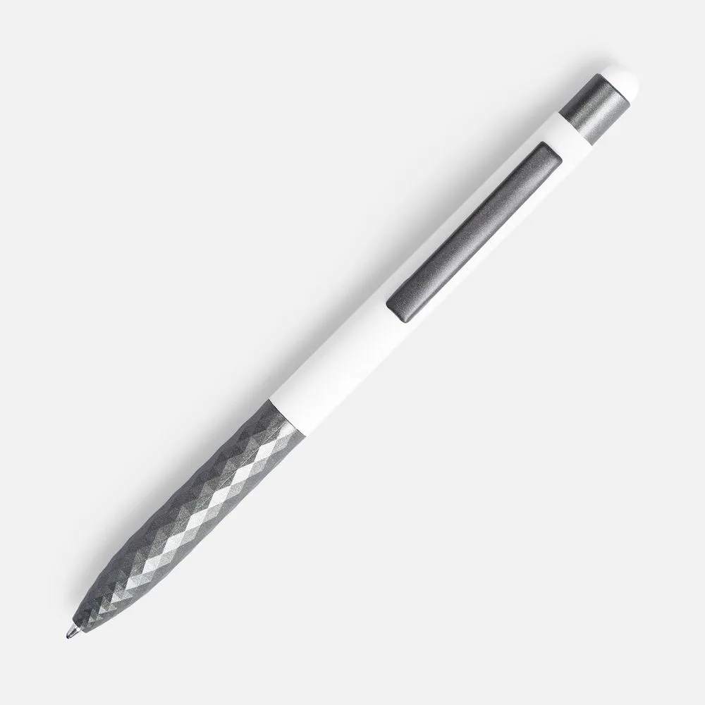 Ручка шариковая Digit Soft Touch со стилусом, белая