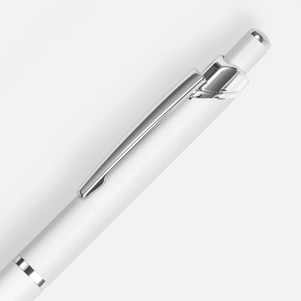 Ручка шариковая Chromos Soft Touch, белая