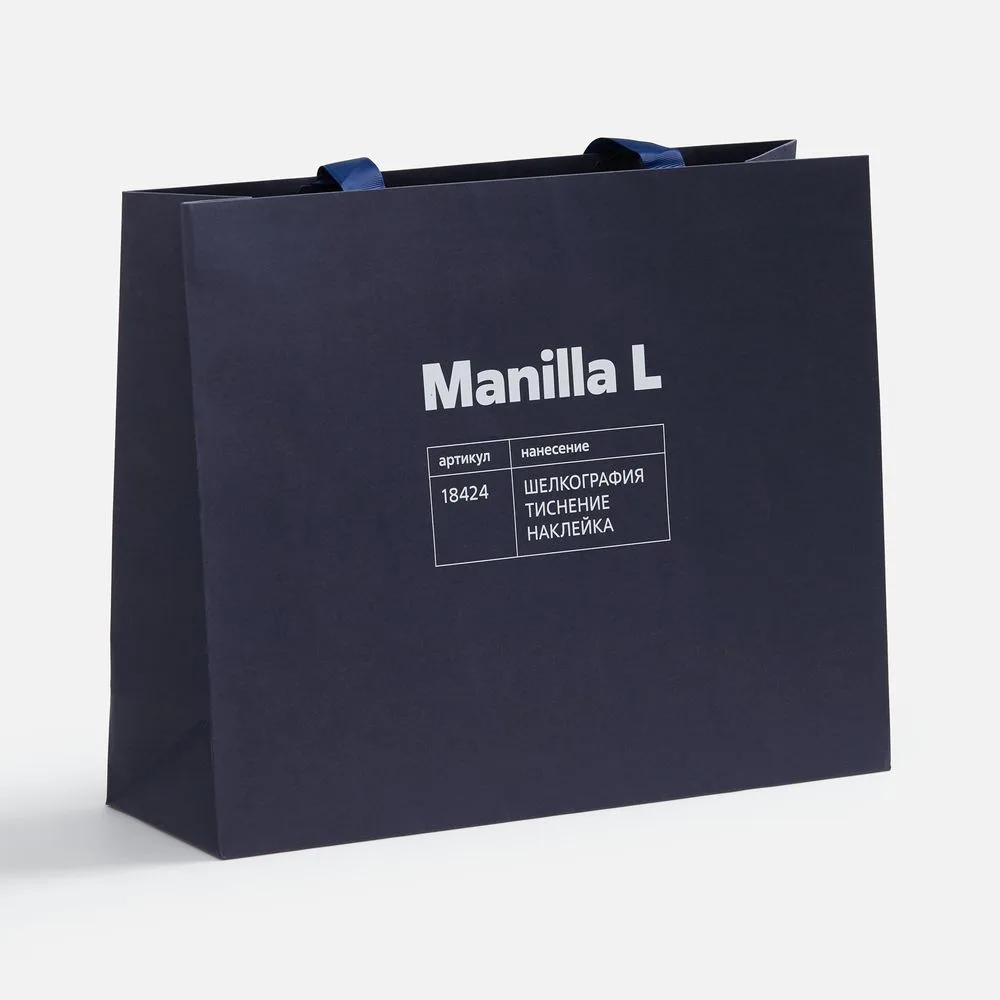 Пакет бумажный Manilla S, синий