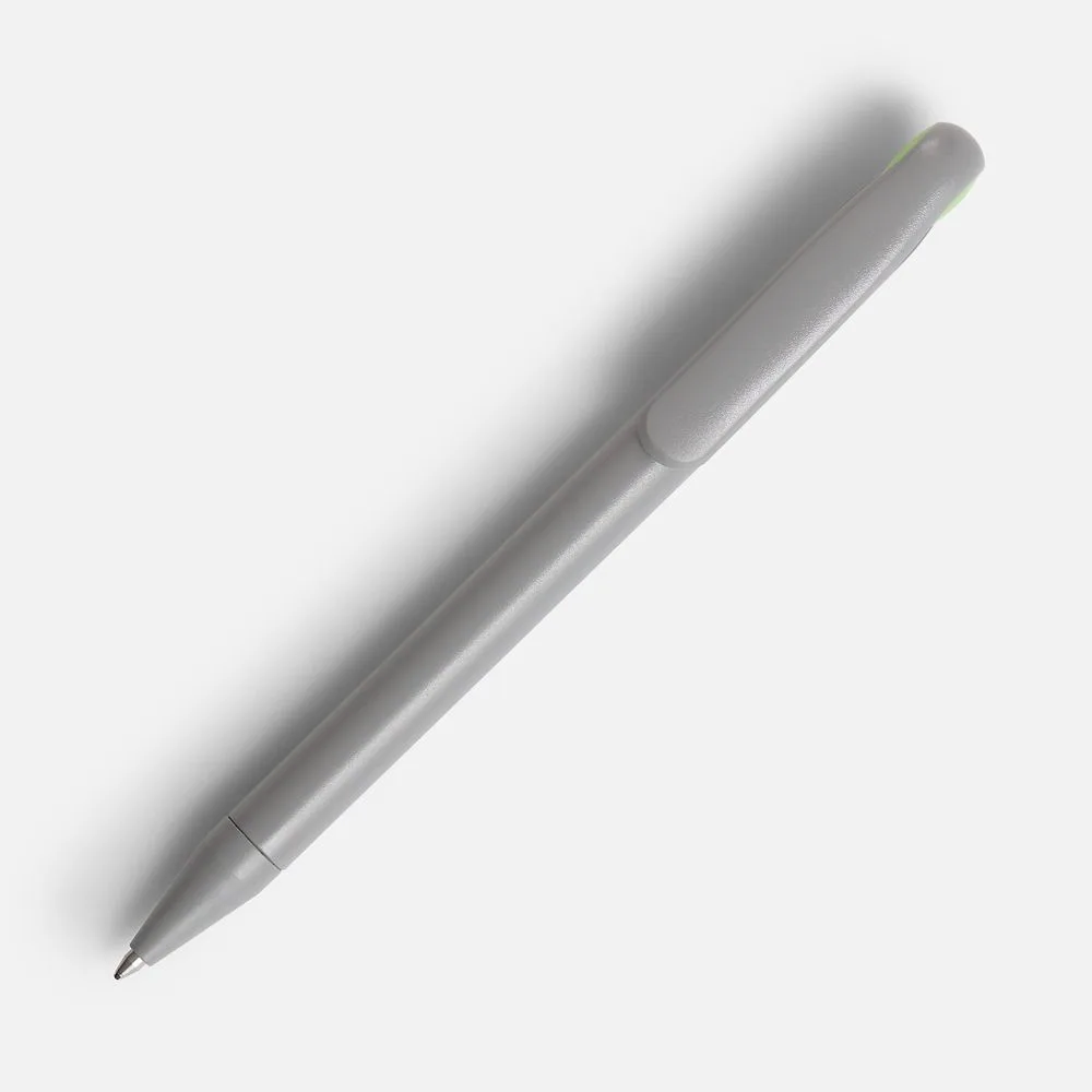 Ручка шариковая Prodir DS1 TMM Dot, серая с ярко-зеленым