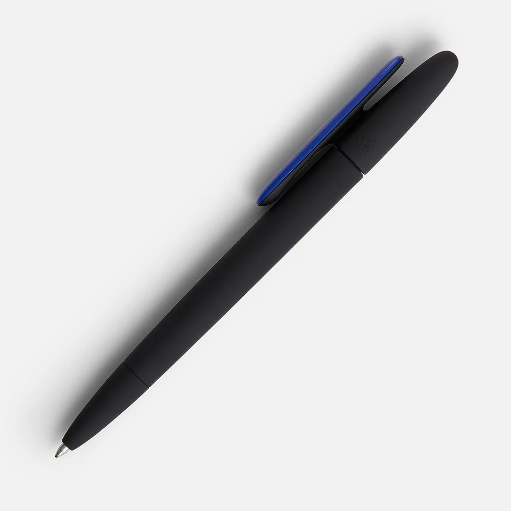 Ручка шариковая Prodir DS5 TRR-P Soft Touch, черная с синим