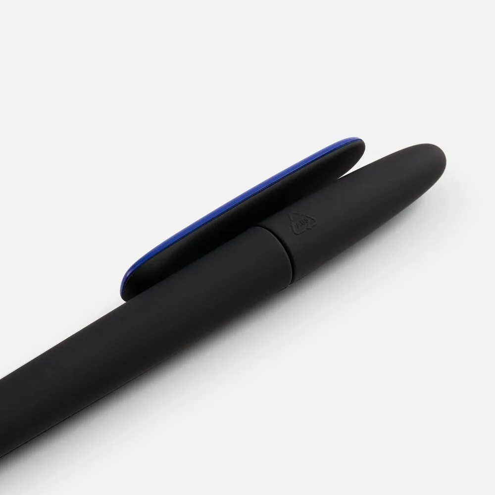 Ручка шариковая Prodir DS5 TRR-P Soft Touch, черная с синим
