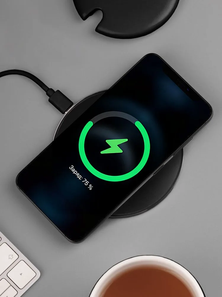 Кружка с подогревом и беспроводной зарядкой dualBase ver. 2.0 Matt, черная