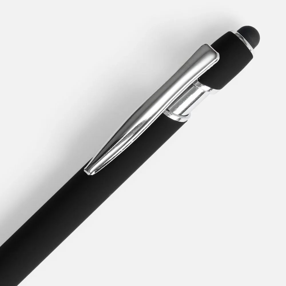 Ручка шариковая Pointer Soft Touch со стилусом, черная