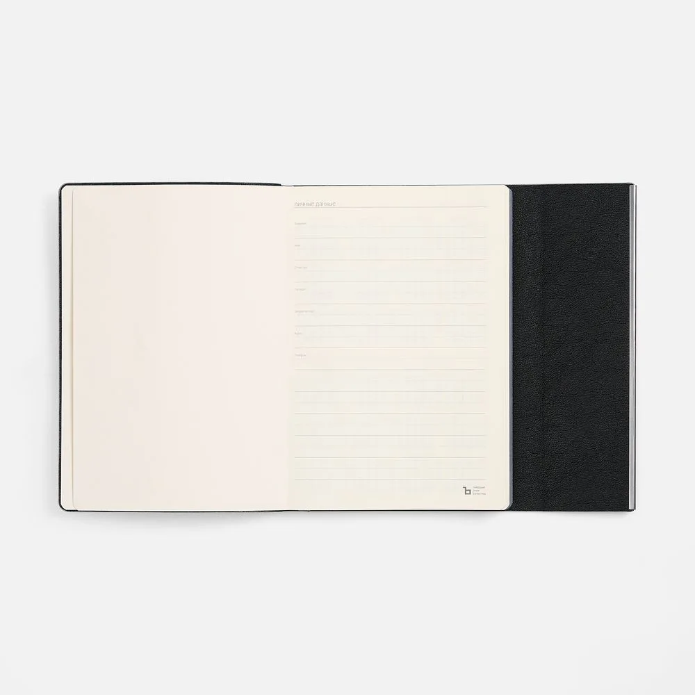Ежедневник Petrus Flap, недатированный, черный