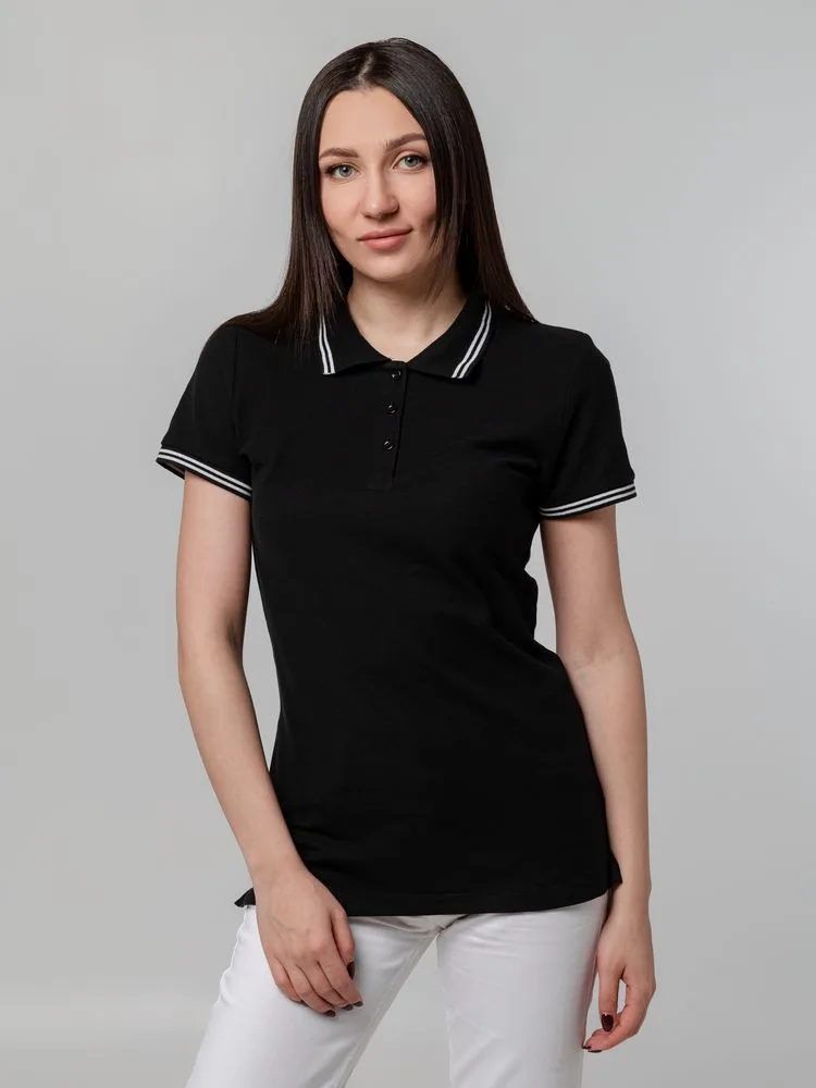 Рубашка поло женская Virma Stripes Lady, черная