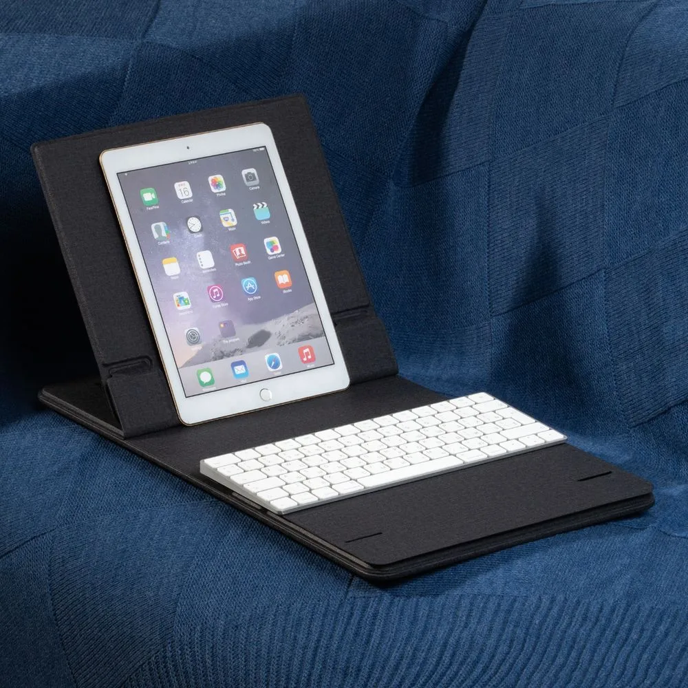Складной стол для ноутбука с беспроводной зарядкой Kickstand Table, серый