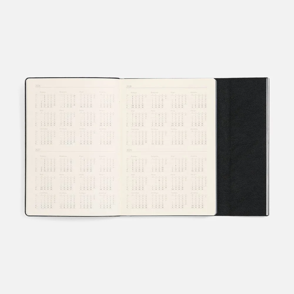 Ежедневник Petrus Flap, недатированный, черный