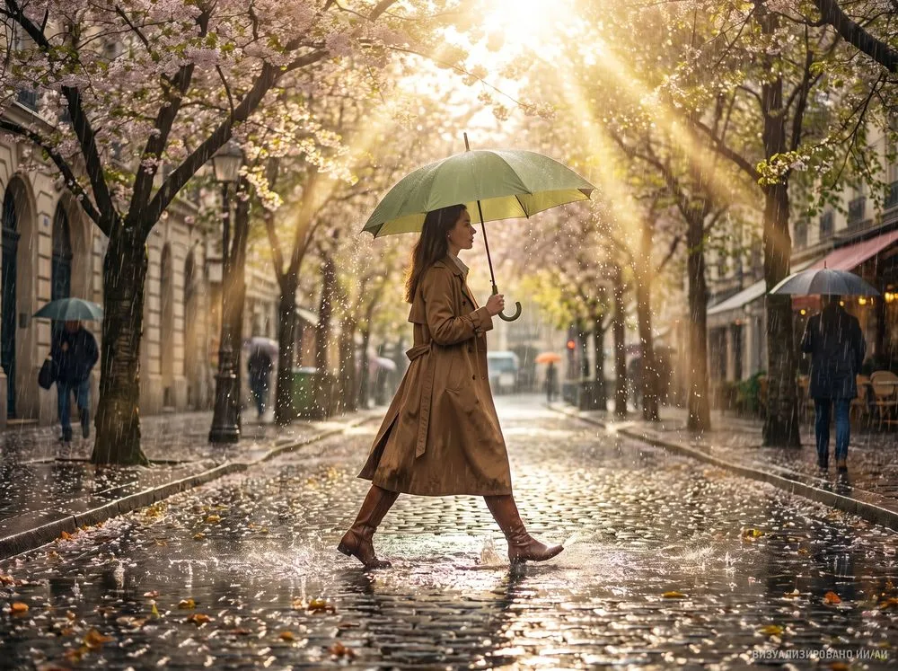 Зонт-трость Jolly Brolly, зеленый (хаки)
