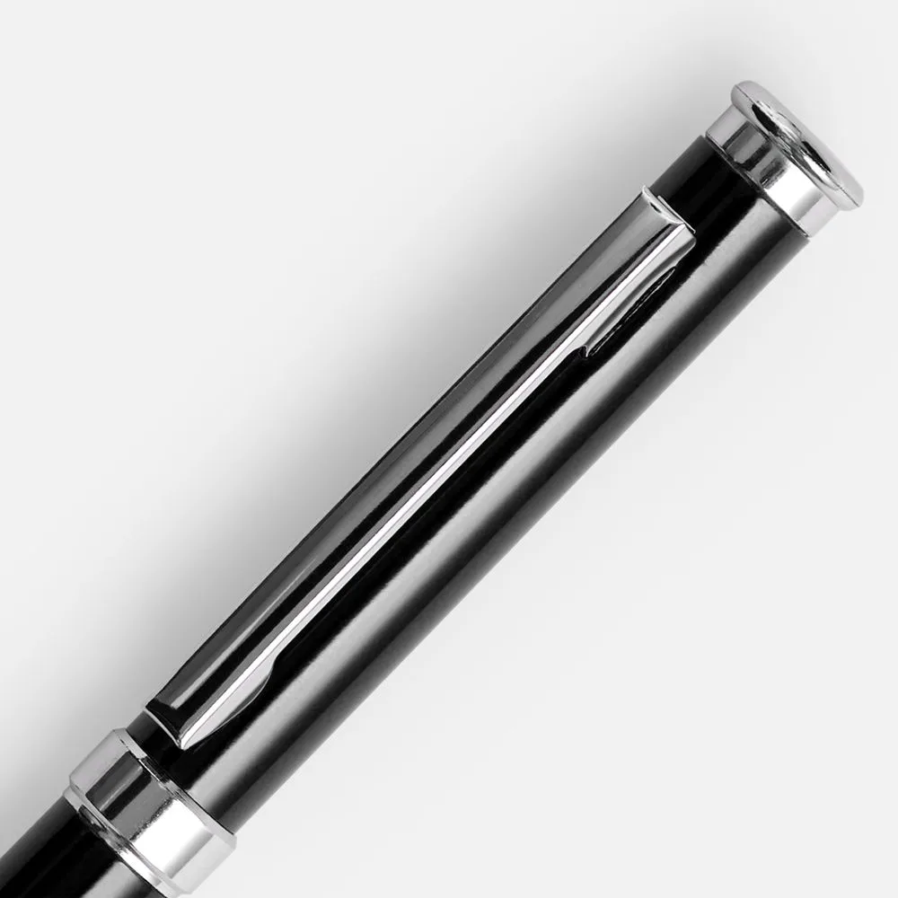 Ручка шариковая Finn Chrome, черная