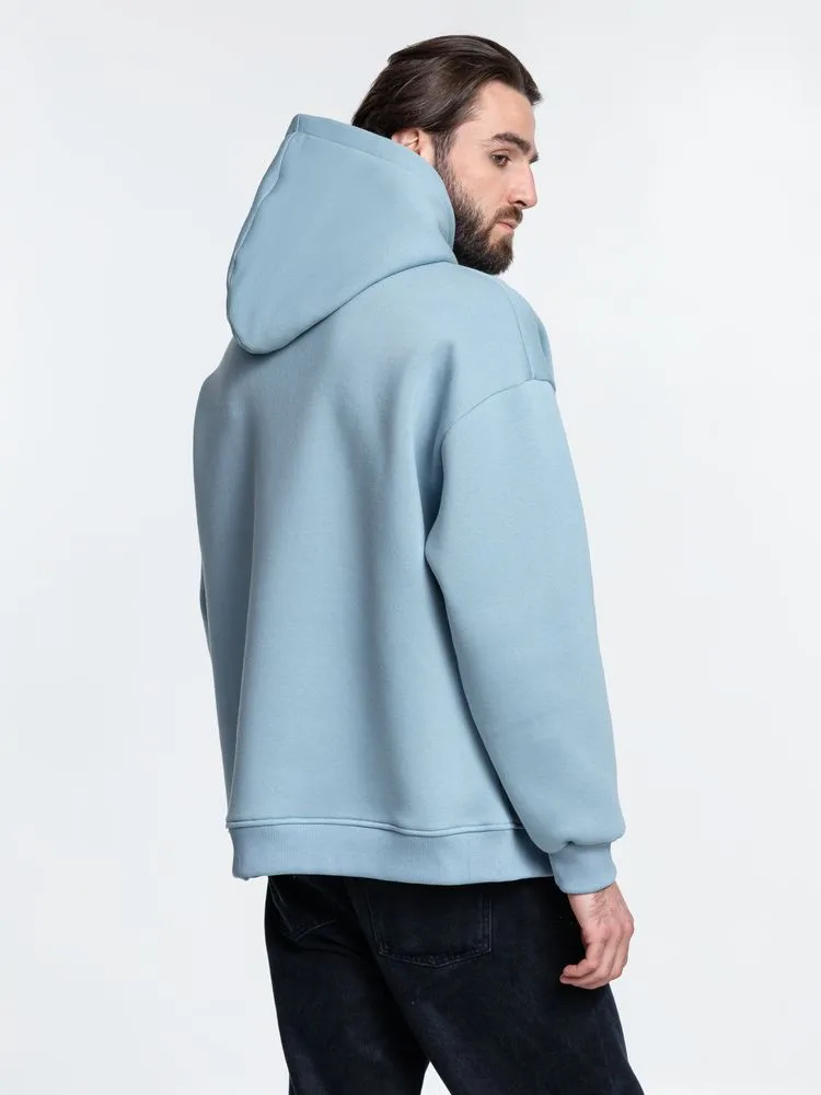 Худи Kulonga Oversize, серо-голубое