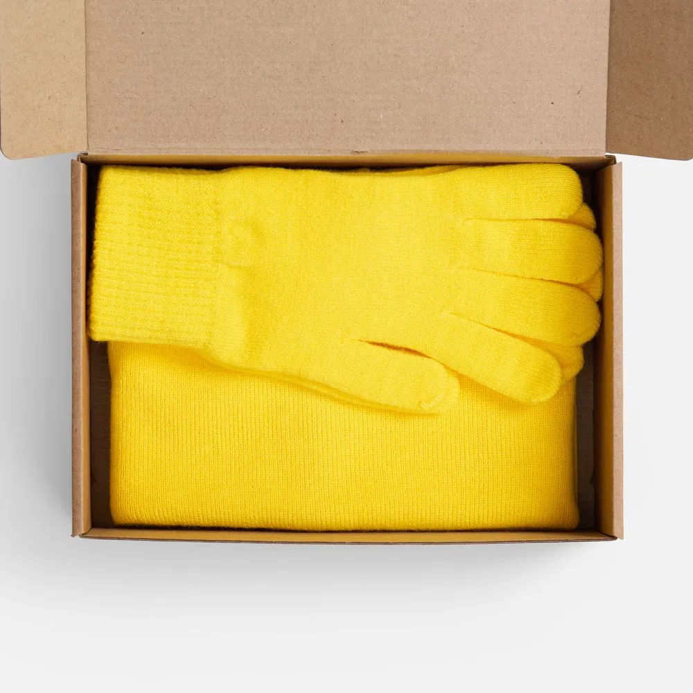 Набор Knit Warm, желтый