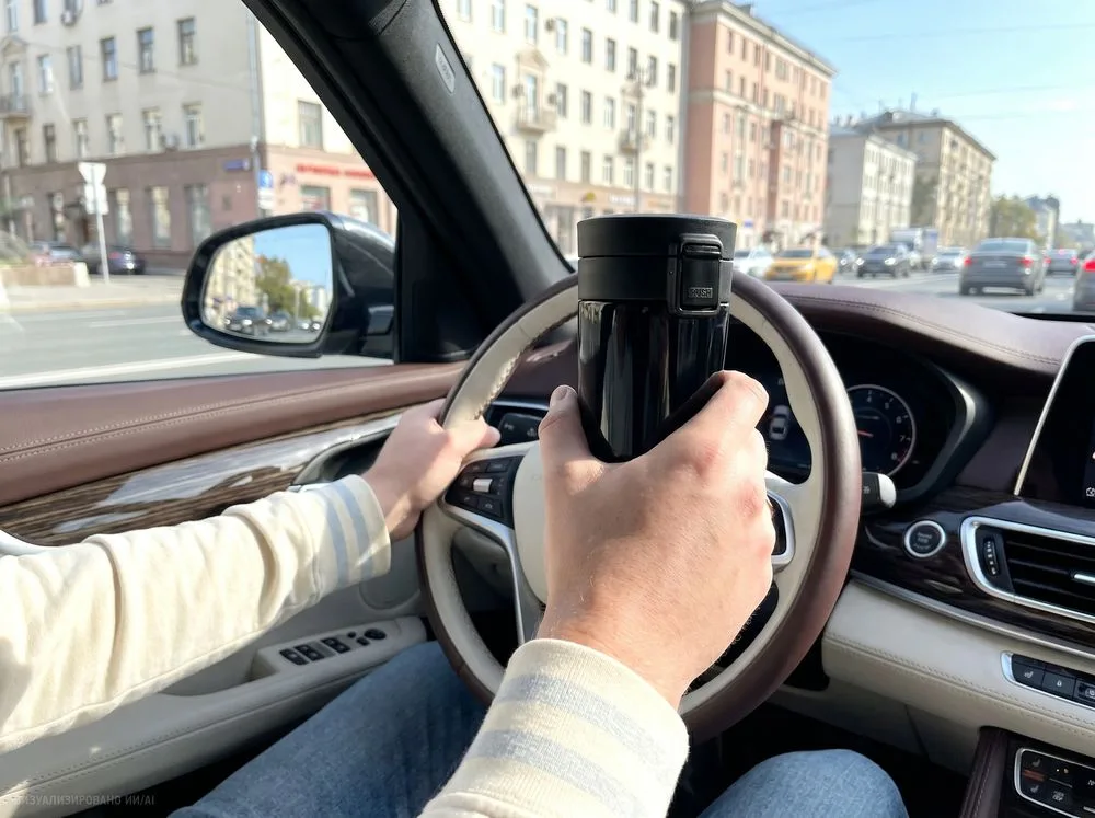Термостакан с ситечком No Leak Infuser, черный