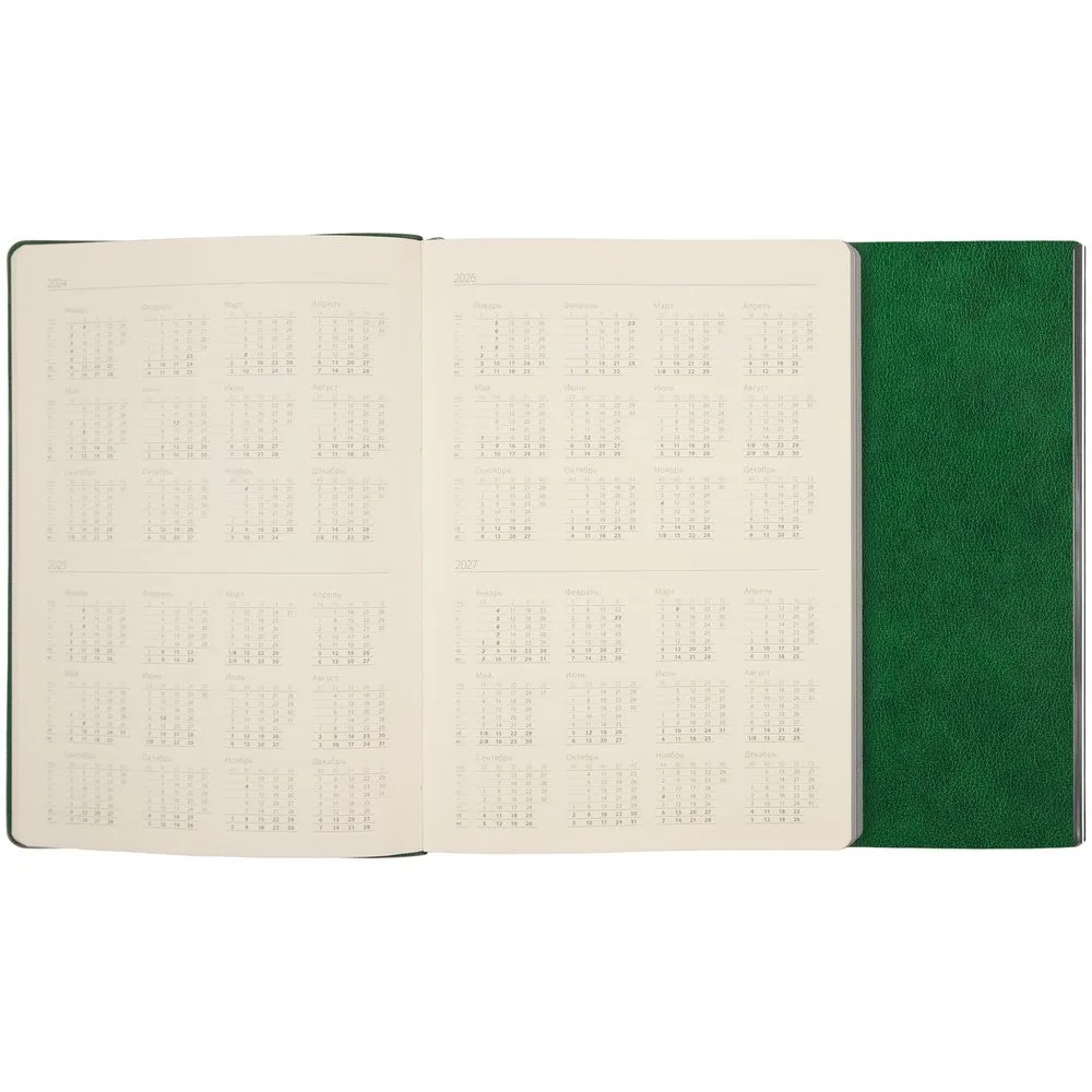 Ежедневник Petrus Flap, недатированный, зеленый