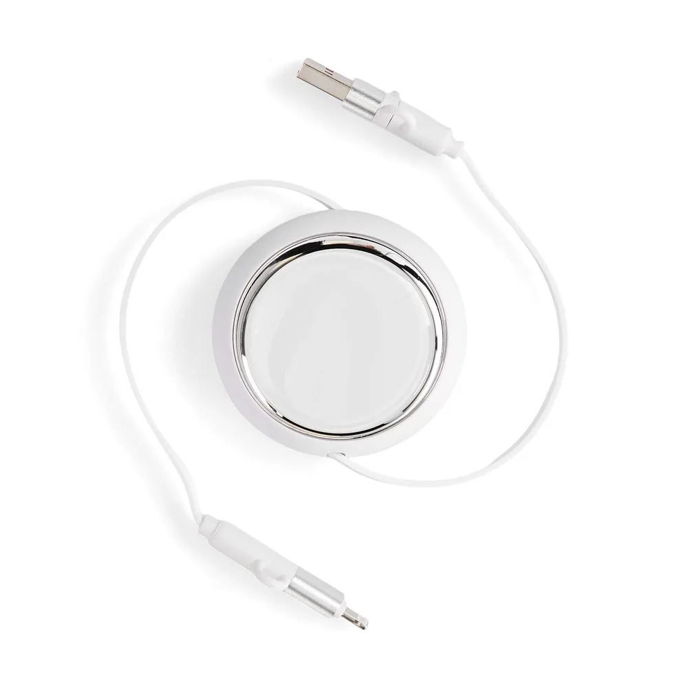 Складной кабель с переходниками pocketCoil, белый