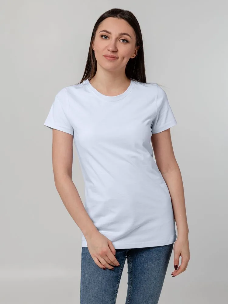 Футболка женская T-bolka Stretch Lady, белая (холодный оттенок)