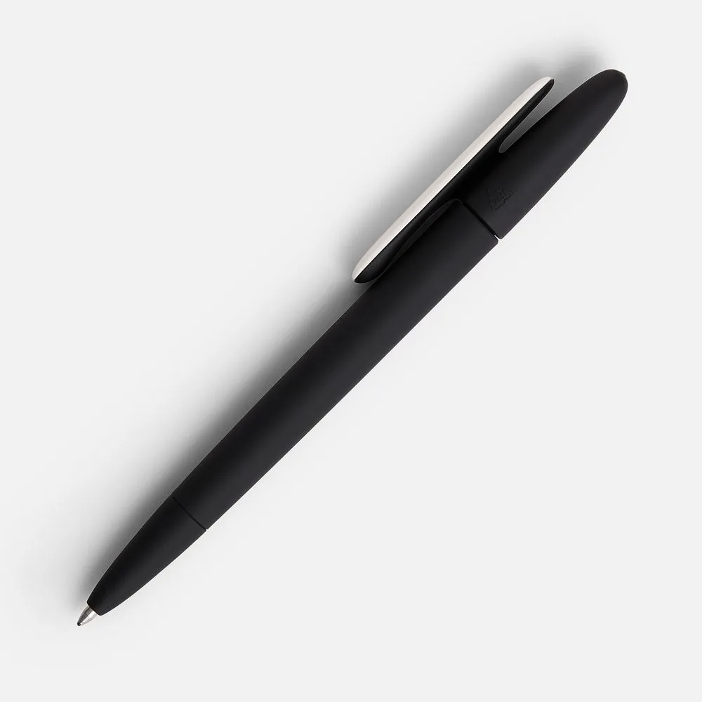Ручка шариковая Prodir DS5 TRR-P Soft Touch, черная с белым