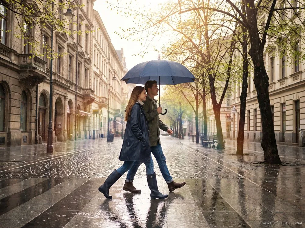 Зонт-трость Sombrella, темно-синий