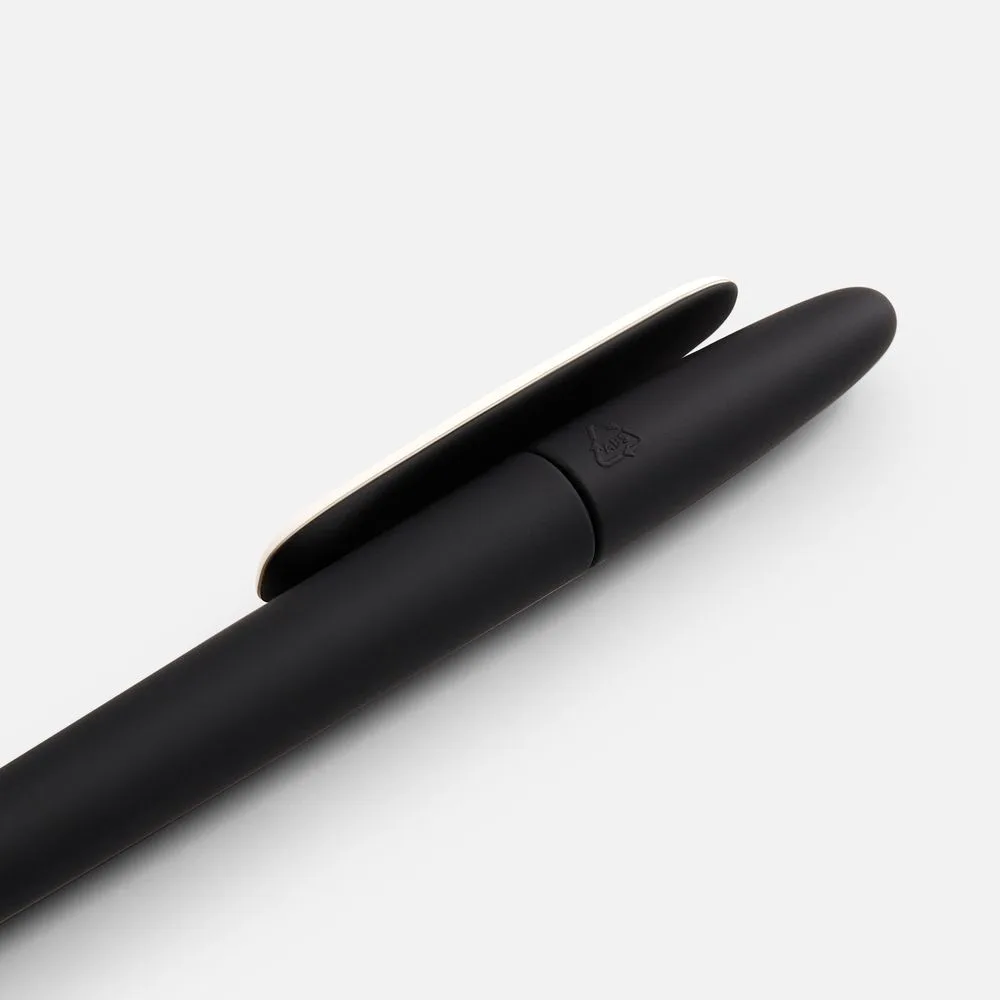 Ручка шариковая Prodir DS5 TRR-P Soft Touch, черная с белым
