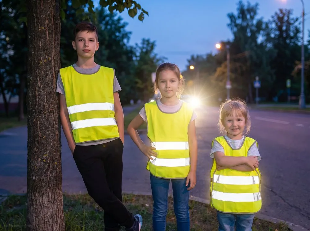 Жилет детский со светоотражающими элементами CO-1д, желтый неон, 10-12 лет