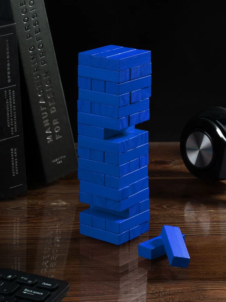 Игра «Деревянная башня мини», синяя