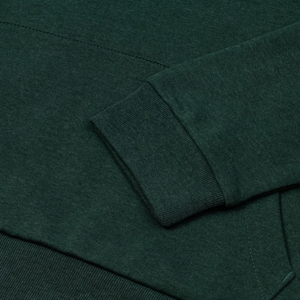 Толстовка с капюшоном унисекс Hoodie, темно-зеленый меланж