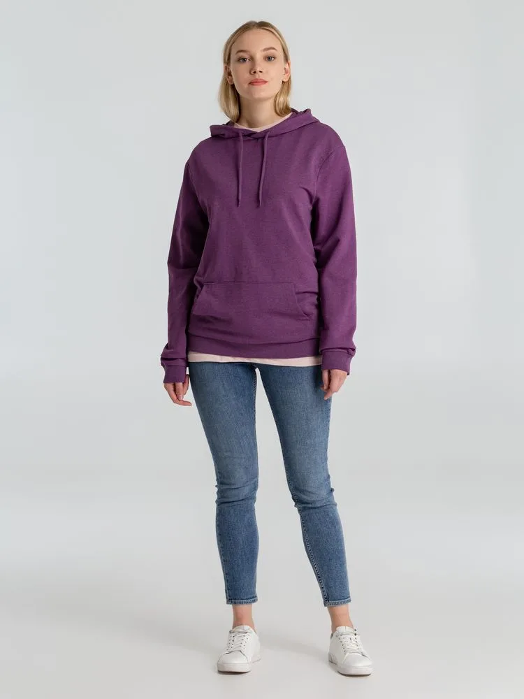 Толстовка с капюшоном унисекс Hoodie, фиолетовый меланж