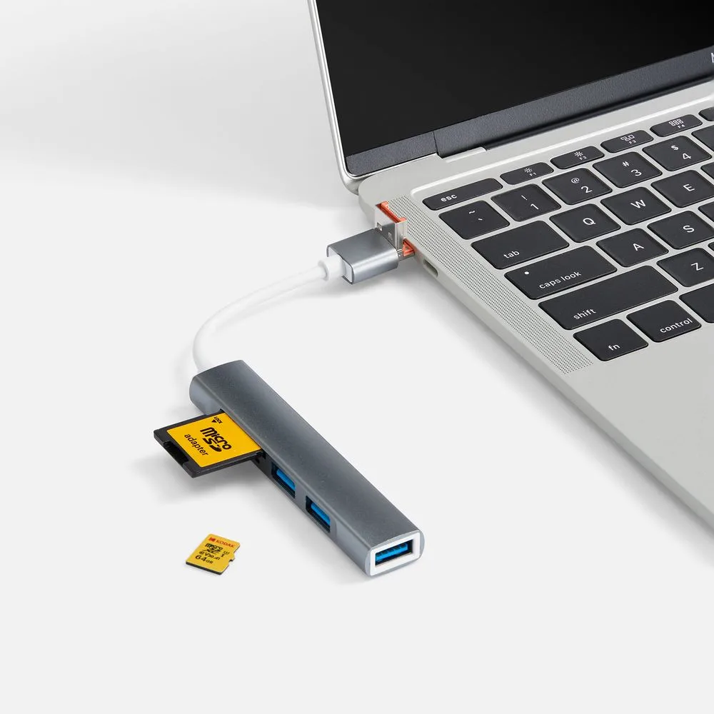 USB-хаб Slotto, серый