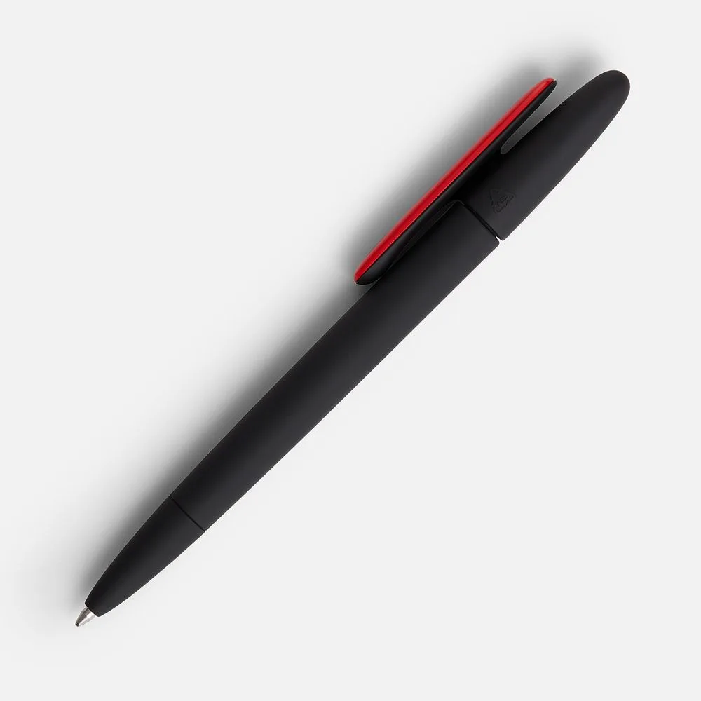 Ручка шариковая Prodir DS5 TRR-P Soft Touch, черная с красным
