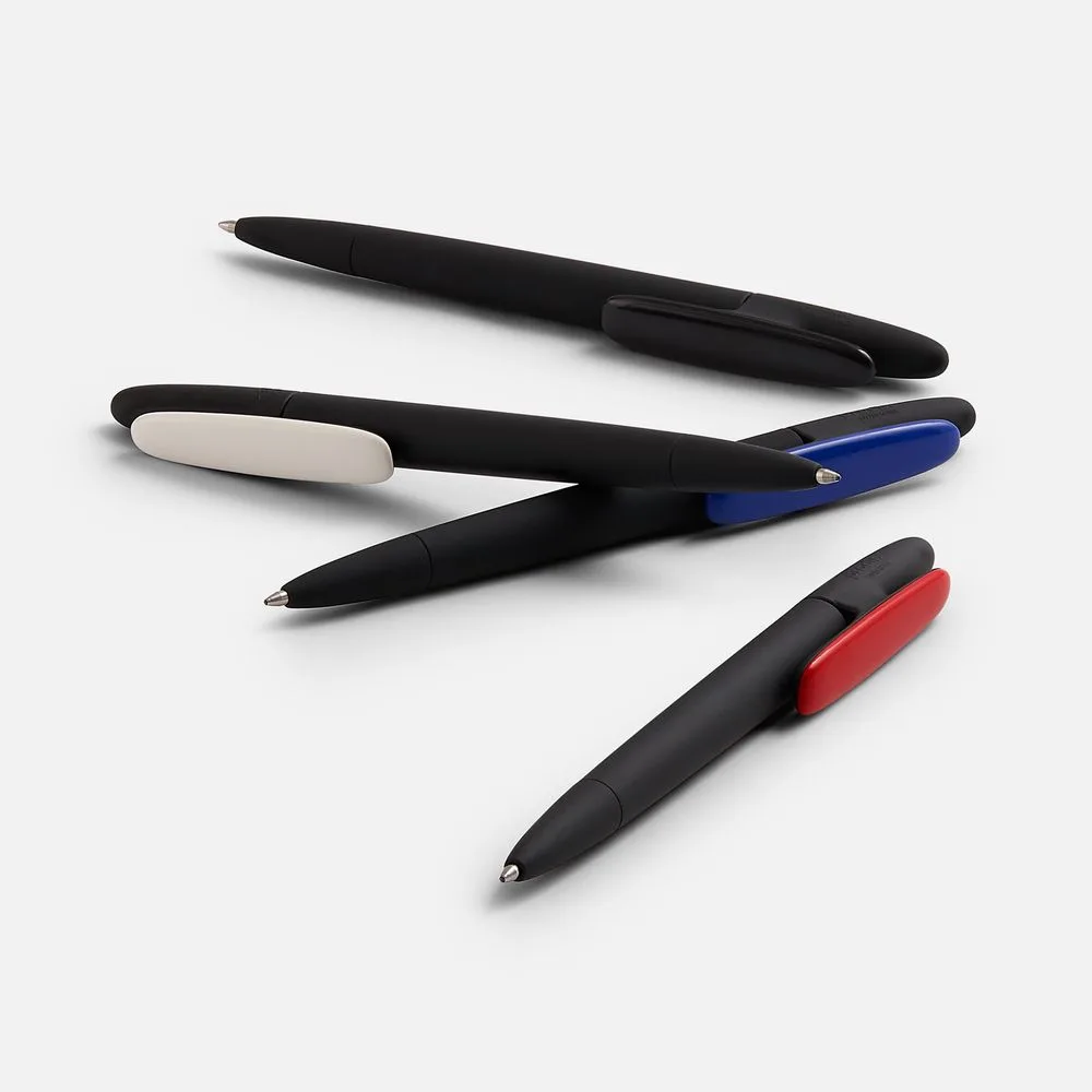 Ручка шариковая Prodir DS5 TRR-P Soft Touch, черная с красным
