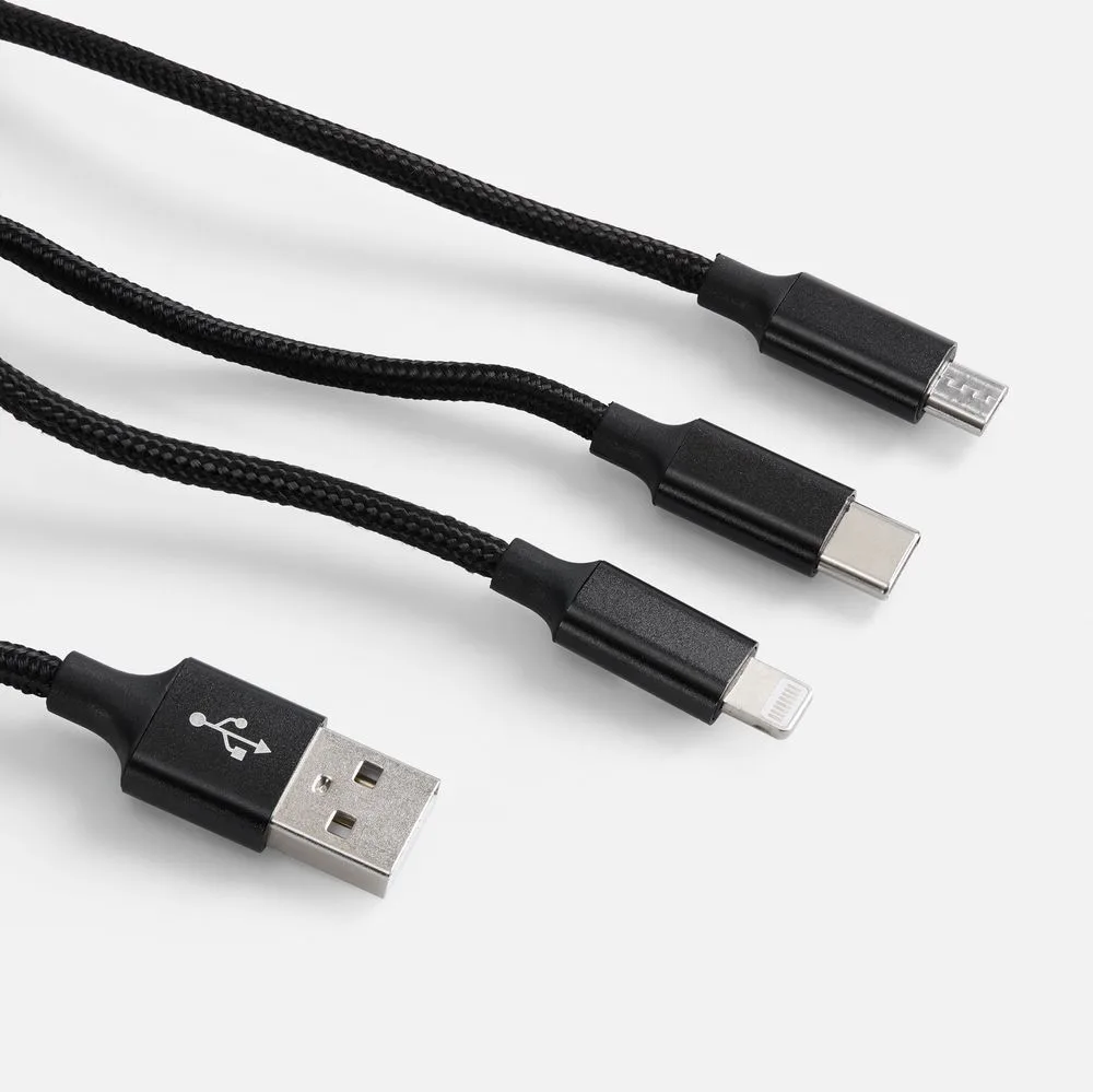 Кабель Triple Charge в футляре ver.2, черный