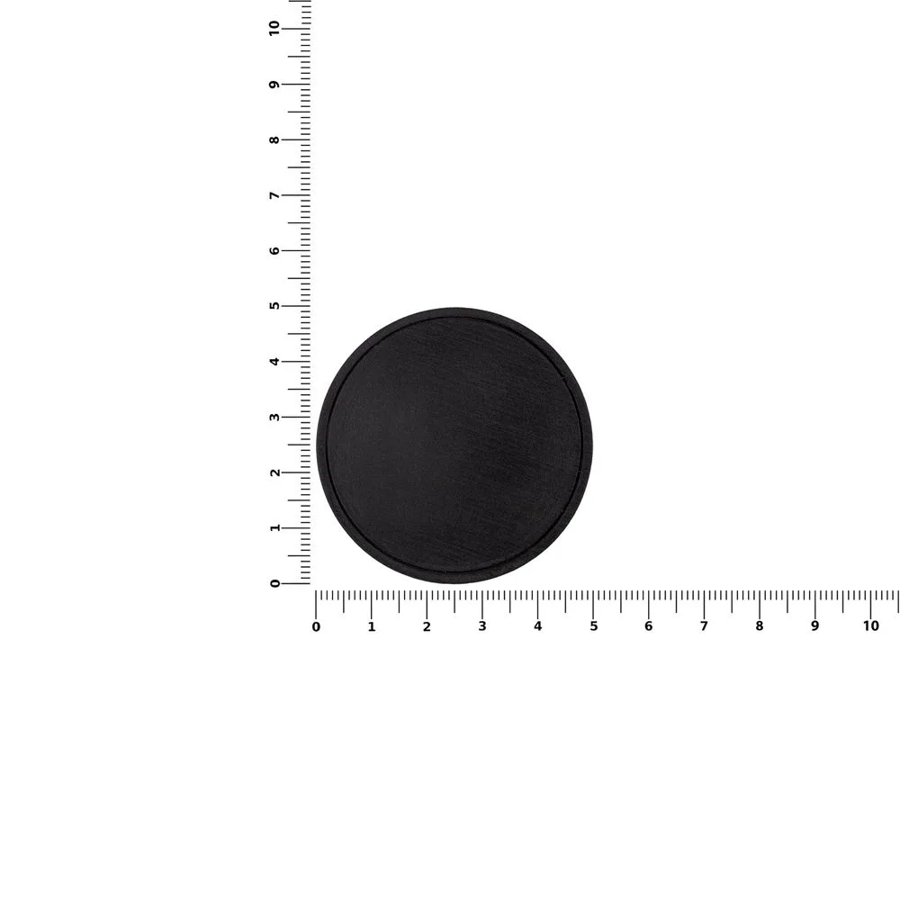 Лейбл из ПВХ Dzeta Round, L, черный