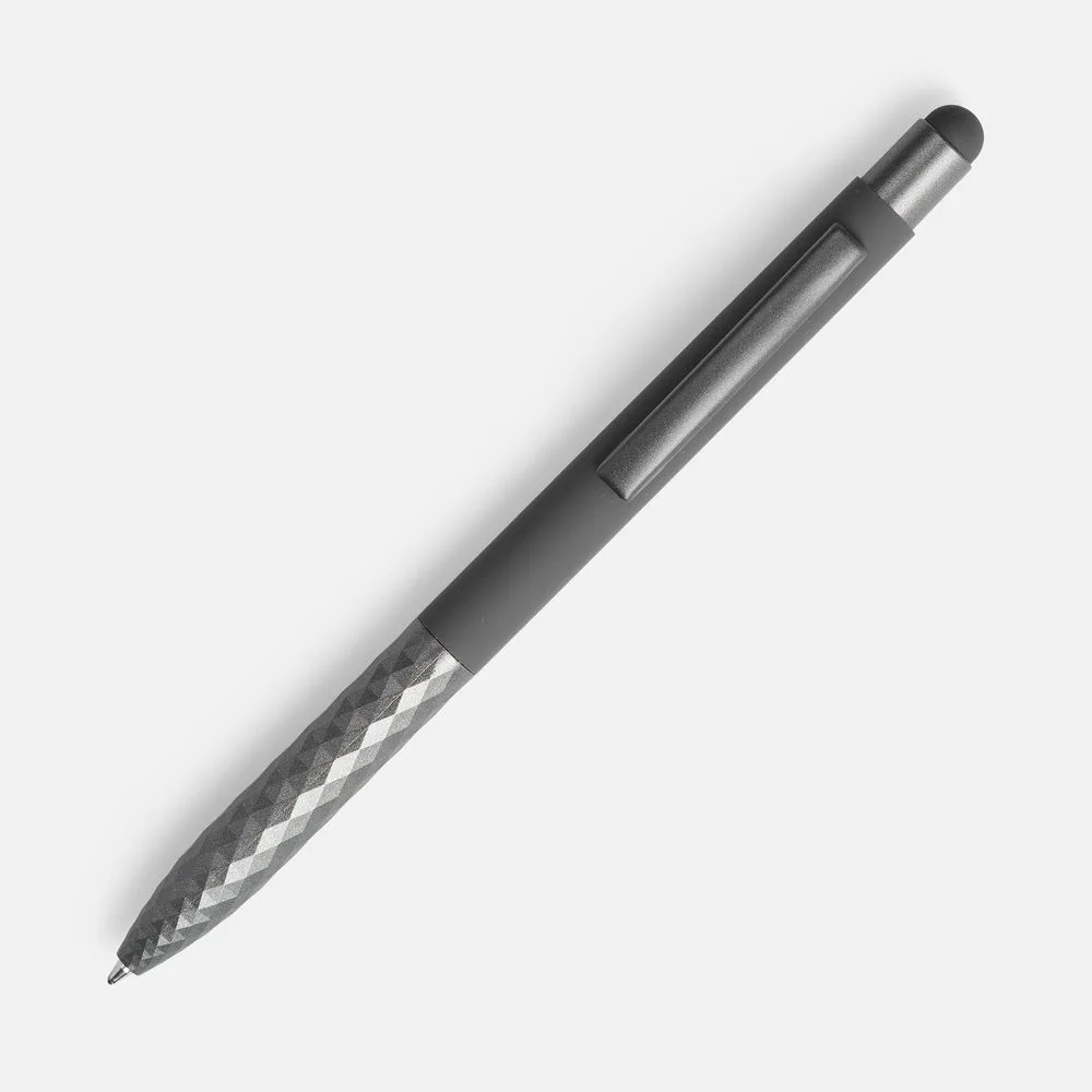 Ручка шариковая Digit Soft Touch со стилусом, серая