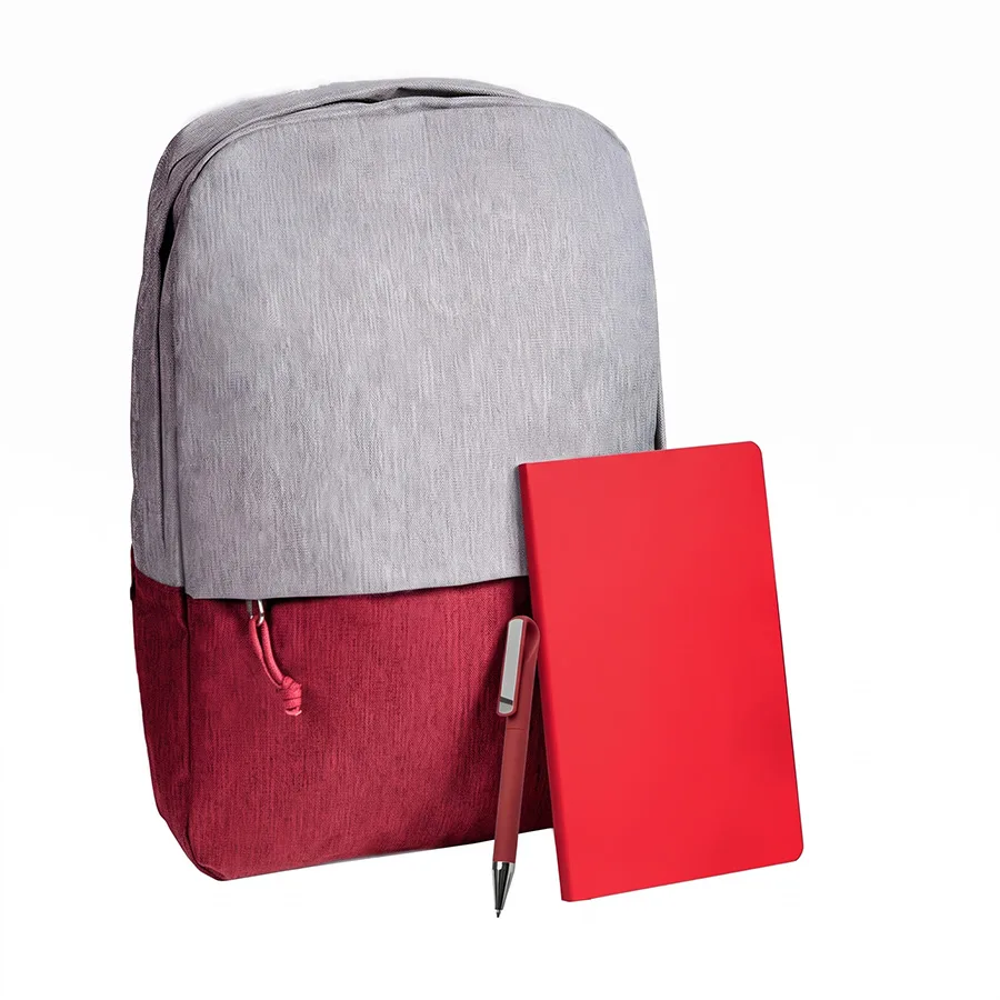 Подарочный набор READYPACK: рюкзак, ручка, блокнот, красный, красный