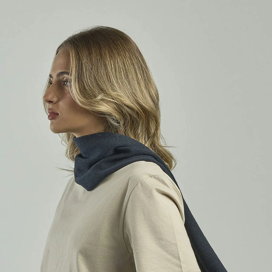Шарф вязаный WIND SCARF-S, темно-серый